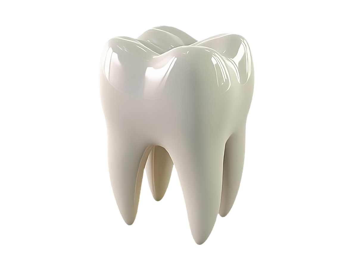 Illustrazione di un dente bianco e sano che rappresenta l'eccellenza odontoiatrica